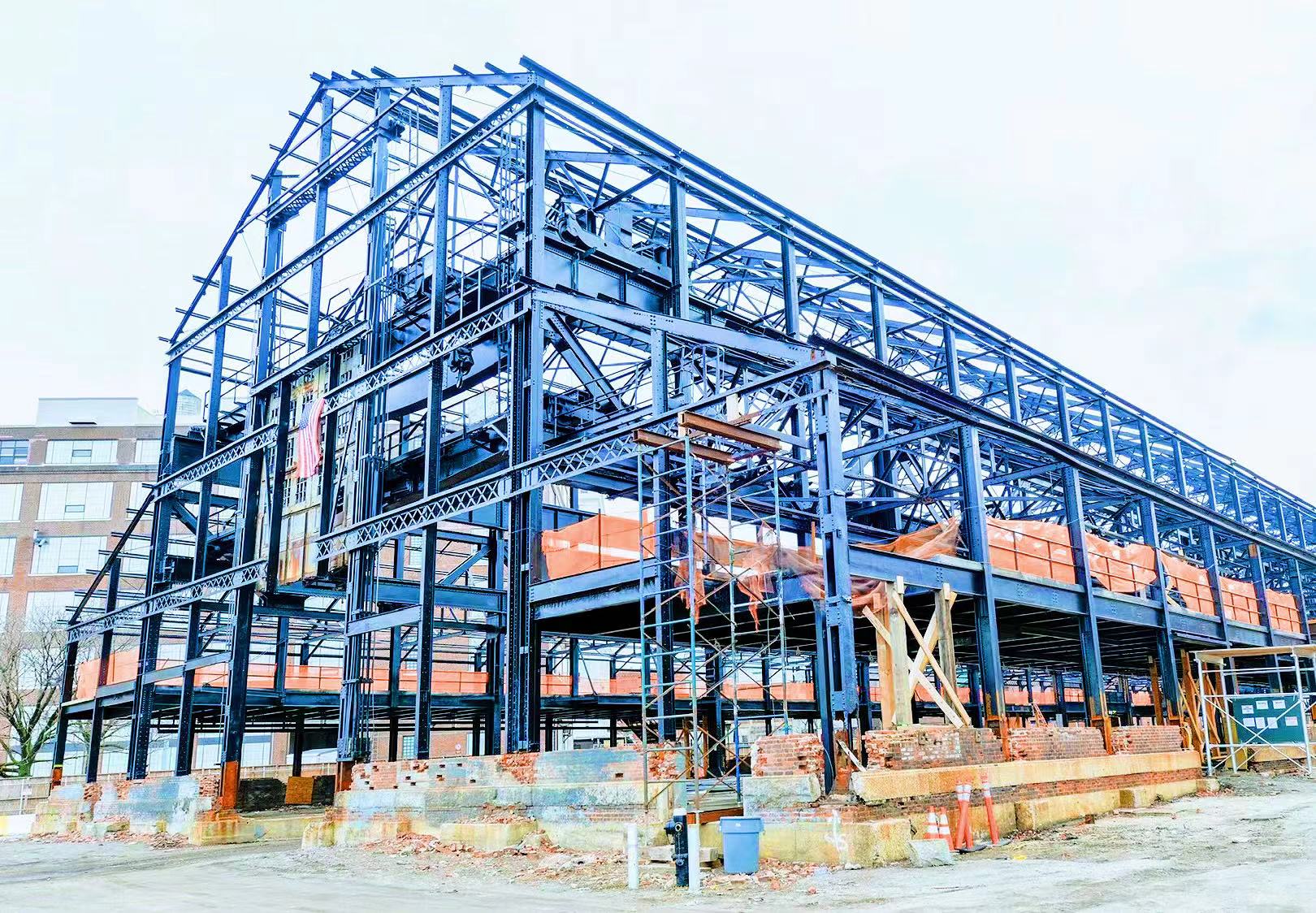 Steel structure warehouse support